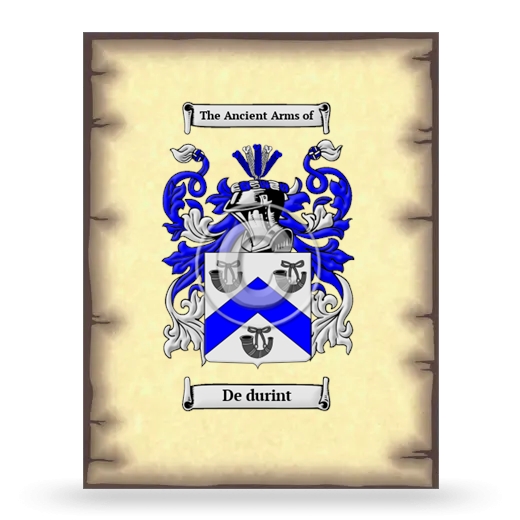 De durint Coat of Arms Print